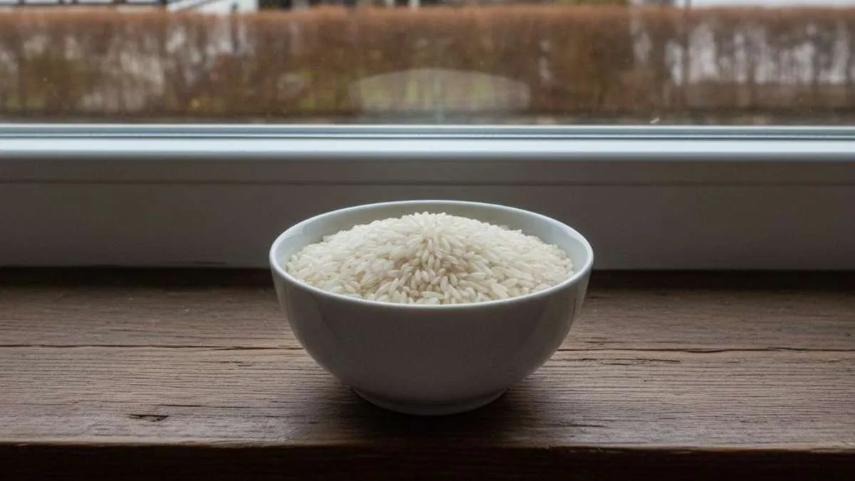 Een kom rijst op de vensterbank: een simpele oplossing tegen beslagen ramen